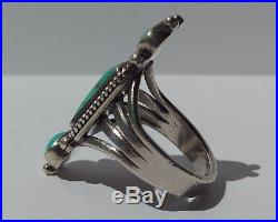 Vintage Beauty Navajo Indian Sterling Silver Turquoise Ring