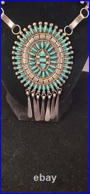 Vintage Betty Etsate Zuni Needle Point necklace