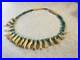 Vintage Boho Tribal Bone & Turquoise Style Necklace Southwestern Native