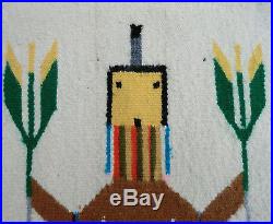 Vintage (C. 1950) Native American Navajo Yei Rug 43 x 30