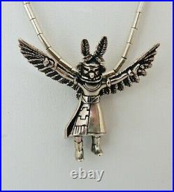 Vintage Carolyn Pollack Sterling Eagle Kachina Dancer Pendant 20 Necklace