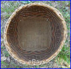 Vintage Cherokee Native American Indian River Cane Storage Olla Basket 11 1/2