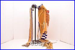 Vintage Cheyenne Native American Indian Beaded Pipe Bag 45 long W STRAP