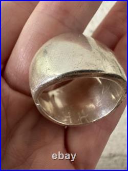 Vintage Chunky Native American Turquoise Mens Ring Size 10