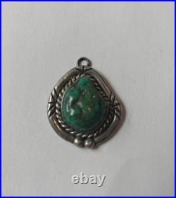 Vintage Darrell Victor Turquoise Sterling Silver Pendant