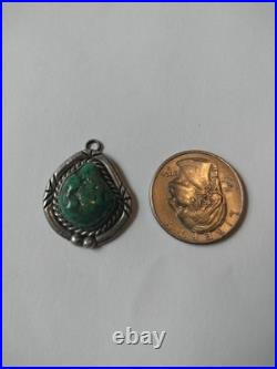 Vintage Darrell Victor Turquoise Sterling Silver Pendant