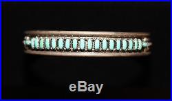Vintage E. L. Lonasee Zuni Turquoise Bracelet Sterling Silver 925 Native American