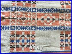 Vintage Esmond Mills Native American Beacon Style Cotton Indian Camp Blanket