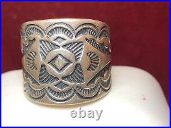 Vintage Estate Sterling Silver Native American Ring Band Stamped Southwestern
