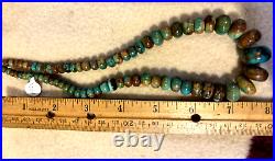 Vintage Estate String of Arizona Kingman Turquoise Graduated Beads needs Clasp