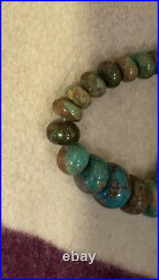 Vintage Estate String of Arizona Kingman Turquoise Graduated Beads needs Clasp