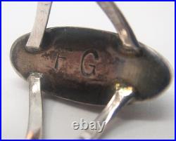 Vintage Fred Guerro Sterling Silver Navajo Turquoise Ring Ca. 1970 Size 5.5