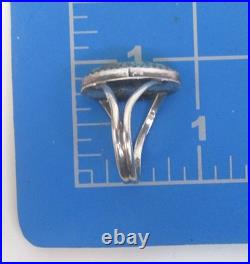Vintage Fred Guerro Sterling Silver Navajo Turquoise Ring Ca. 1970 Size 5.5