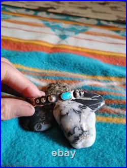 Vintage Fred Harvey-Turquoise Sterling Silver Bracelet-Navajo style circa 1930s