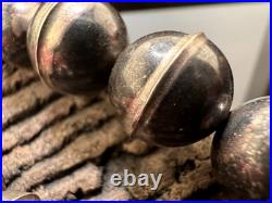 Vintage GRADUATED NAVAJO PEARL NECKLACE sterling silver 30.5 Southwestern