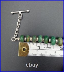 Vintage Guatemala Jade Native American Style Graduated Discs Necklace 29 in