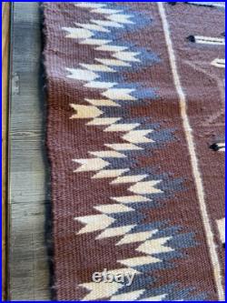 Vintage Hand Woven Navajo Run Featuring Yei Figures(see Details In Description)