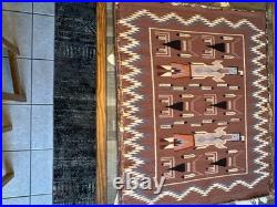 Vintage Hand Woven Navajo Run Featuring Yei Figures(see Details In Description)