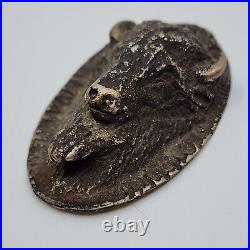 Vintage Handmade Native American Southwest Buffalo Bison CAST Pendant READ