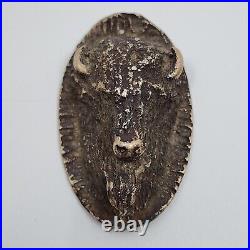 Vintage Handmade Native American Southwest Buffalo Bison CAST Pendant READ