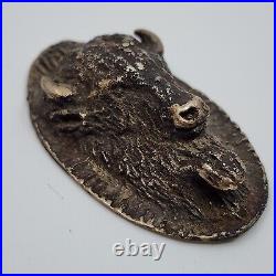Vintage Handmade Native American Southwest Buffalo Bison CAST Pendant READ