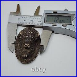 Vintage Handmade Native American Southwest Buffalo Bison CAST Pendant READ