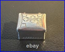 Vintage Handmade Navajo Native American Sterling Silver Pill Trinket Box