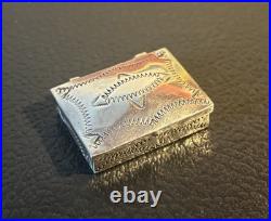 Vintage Handmade Navajo Native American Sterling Silver Pill Trinket Box