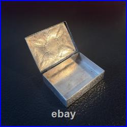 Vintage Handmade Navajo Native American Sterling Silver Pill Trinket Box