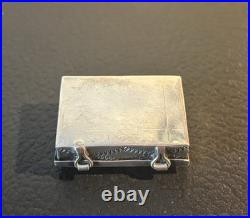 Vintage Handmade Navajo Native American Sterling Silver Pill Trinket Box