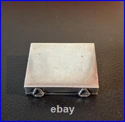 Vintage Handmade Navajo Native American Sterling Silver Pill Trinket Box