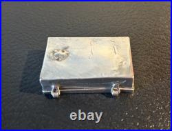 Vintage Handmade Navajo Native American Sterling Silver Pill Trinket Box