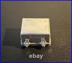 Vintage Handmade Navajo Native American Sterling Silver Pill Trinket Box