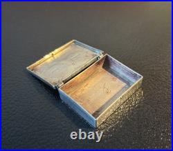 Vintage Handmade Navajo Native American Sterling Silver Pill Trinket Box Heavy