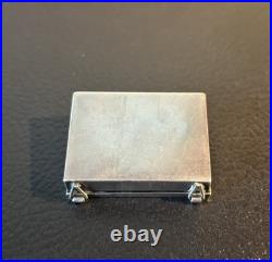 Vintage Handmade Navajo Native American Sterling Silver Pill Trinket Box Heavy