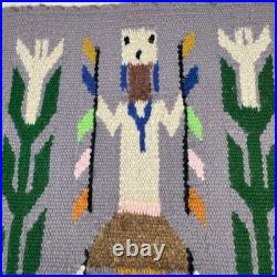 Vintage Handmade Navajo Yébîchai Ye Bi Chai Rug / Wall Hanging 22x10.5 Figures