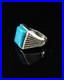 Vintage Handmade Sterling Silver & Turquoise Southwestern Style Size 12