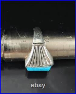 Vintage Handmade Sterling Silver & Turquoise Southwestern Style Size 12