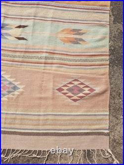 Vintage Handwoven Beautiful Mexican Native American Rug Carpet 75.9x35.8 In