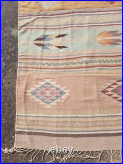 Vintage Handwoven Beautiful Mexican Native American Rug Carpet 75.9x35.8 In