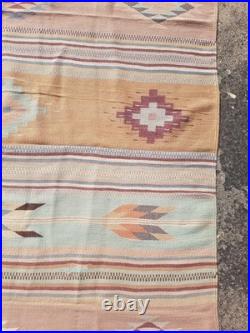 Vintage Handwoven Beautiful Mexican Native American Rug Carpet 75.9x35.8 In