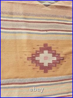 Vintage Handwoven Beautiful Mexican Native American Rug Carpet 75.9x35.8 In