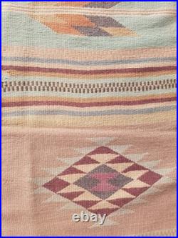 Vintage Handwoven Beautiful Mexican Native American Rug Carpet 75.9x35.8 In