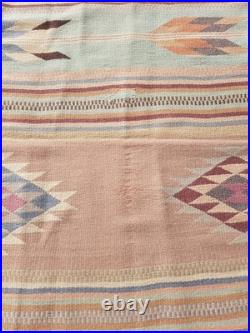 Vintage Handwoven Beautiful Mexican Native American Rug Carpet 75.9x35.8 In