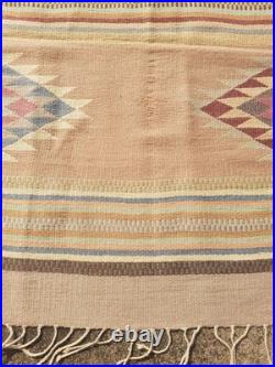Vintage Handwoven Beautiful Mexican Native American Rug Carpet 75.9x35.8 In