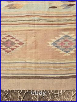 Vintage Handwoven Beautiful Mexican Native American Rug Carpet 75.9x35.8 In