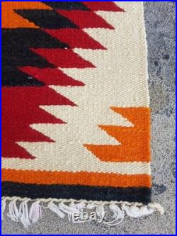 Vintage Handwoven Beautiful Mexican wool Native American Rug Carpet 37.0x17.7 In