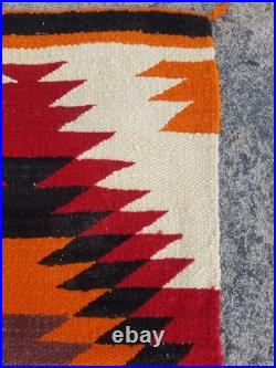 Vintage Handwoven Beautiful Mexican wool Native American Rug Carpet 37.0x17.7 In