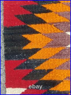 Vintage Handwoven Beautiful Mexican wool Native American Rug Carpet 37.0x17.7 In