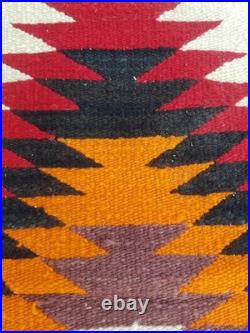 Vintage Handwoven Beautiful Mexican wool Native American Rug Carpet 37.0x17.7 In